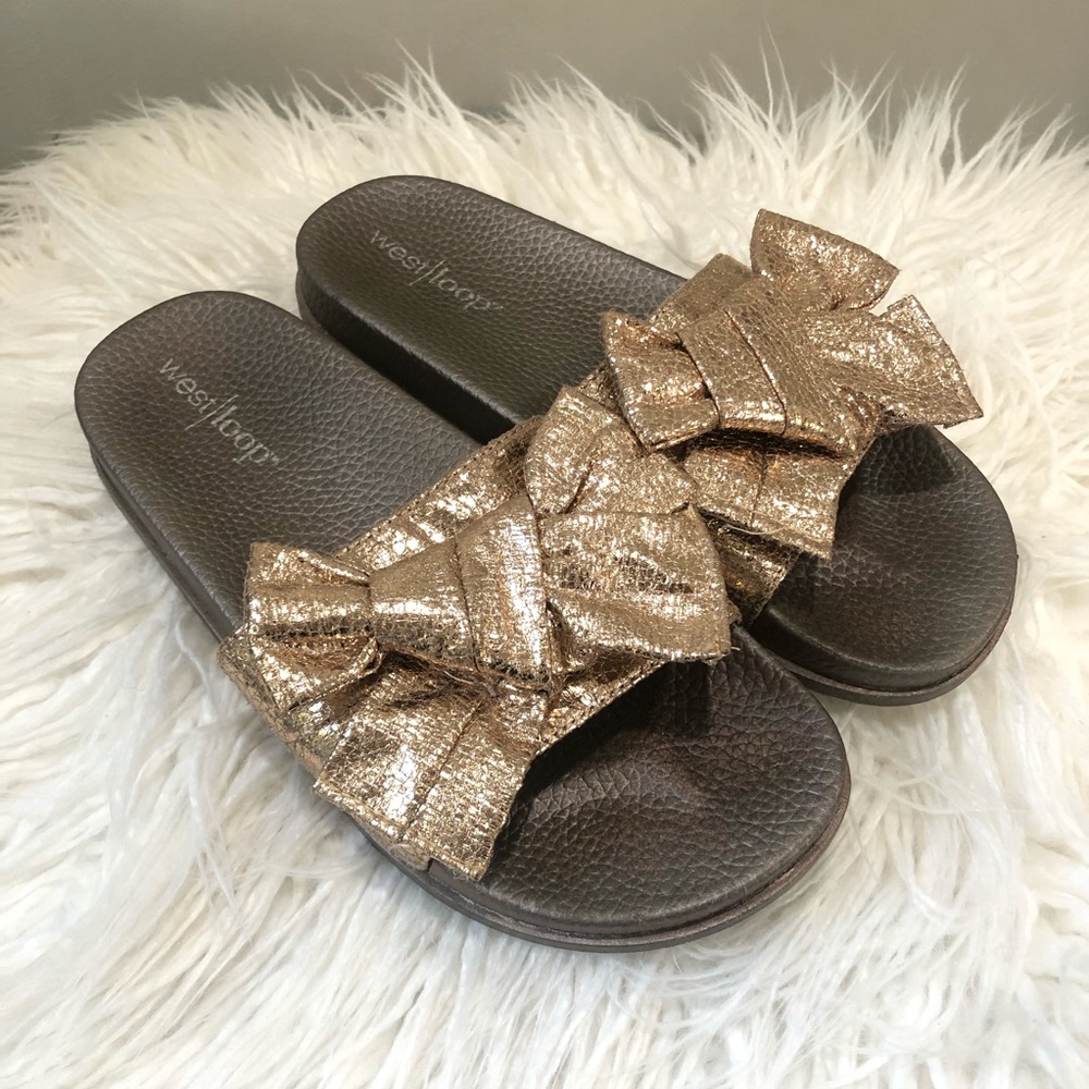 Golden Bow Girls Sandals by West Loop